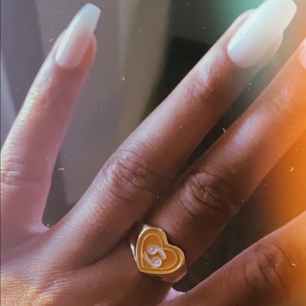 Gold, Orange and White Zodiac Cancer Ring ♋️🦀💍